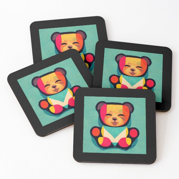 Item preview, Artistic Abstract Cute Teddy Bear Popart Art Gift designed and sold by LADistrictGarb.