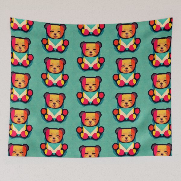 Item preview, Artistic Abstract Cute Teddy Bear Popart Art Gift designed and sold by LADistrictGarb.