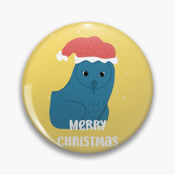 Item preview, Merry Christmas Owl with a Santa hat -  Owls Greetings collection - YBR designed and sold by MaddaMom.