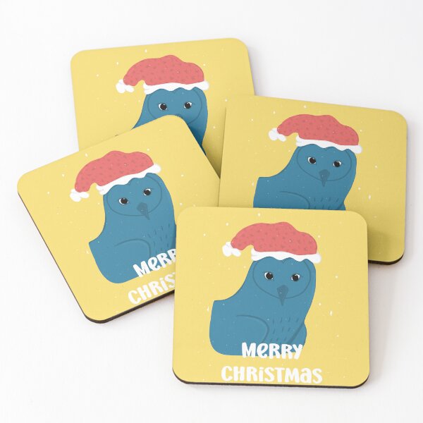 Item preview, Merry Christmas Owl with a Santa hat -  Owls Greetings collection - YBR designed and sold by MaddaMom.