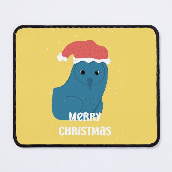 Item preview, Merry Christmas Owl with a Santa hat - Owls Greetings collection - YBR designed and sold by MaddaMom.