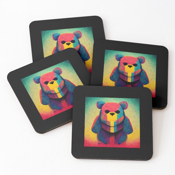 Item preview, Artistic Abstract Colorful Teddy Bear Popart Art Gift designed and sold by LADistrictGarb.