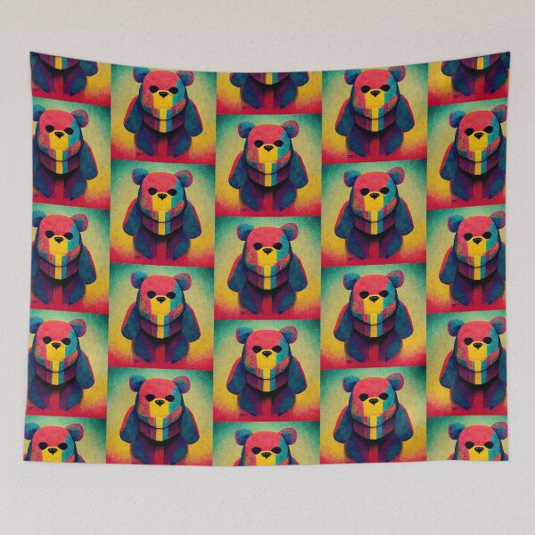 Item preview, Artistic Abstract Colorful Teddy Bear Popart Art Gift designed and sold by LADistrictGarb.