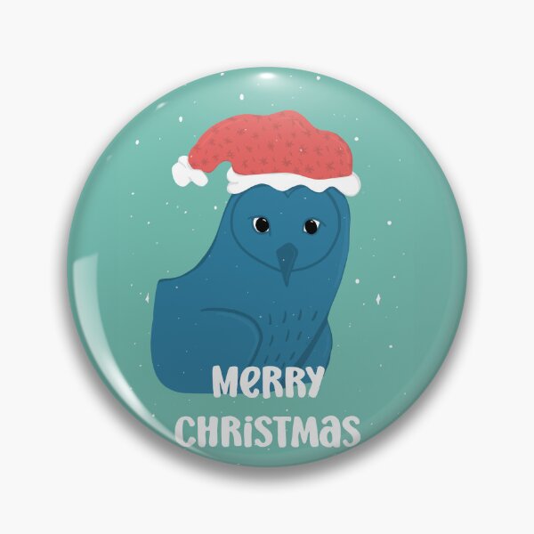 Item preview, Merry Christmas Owl with a Santa hat -  Owls Greetings collection - GBR designed and sold by MaddaMom.