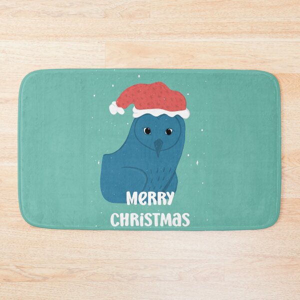 Item preview, Merry Christmas Owl with a Santa hat -  Owls Greetings collection - GBR designed and sold by MaddaMom.
