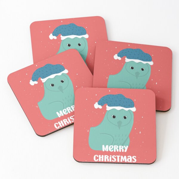 Item preview, Merry Christmas Owl with a Santa hat -  Owls Greetings collection - RGB designed and sold by MaddaMom.