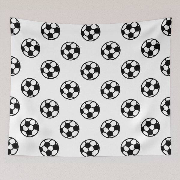 Item preview, Soccer Ball with White Background Pattern designed and sold by beccaveedesigns.
