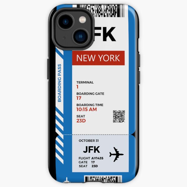 New York boarding pass iPhone Tough Case