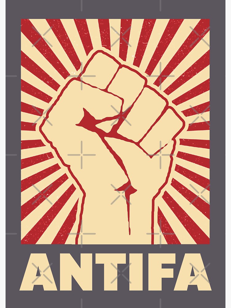 Antifa Sticker For Sale By Tinuscartoons Redbubble