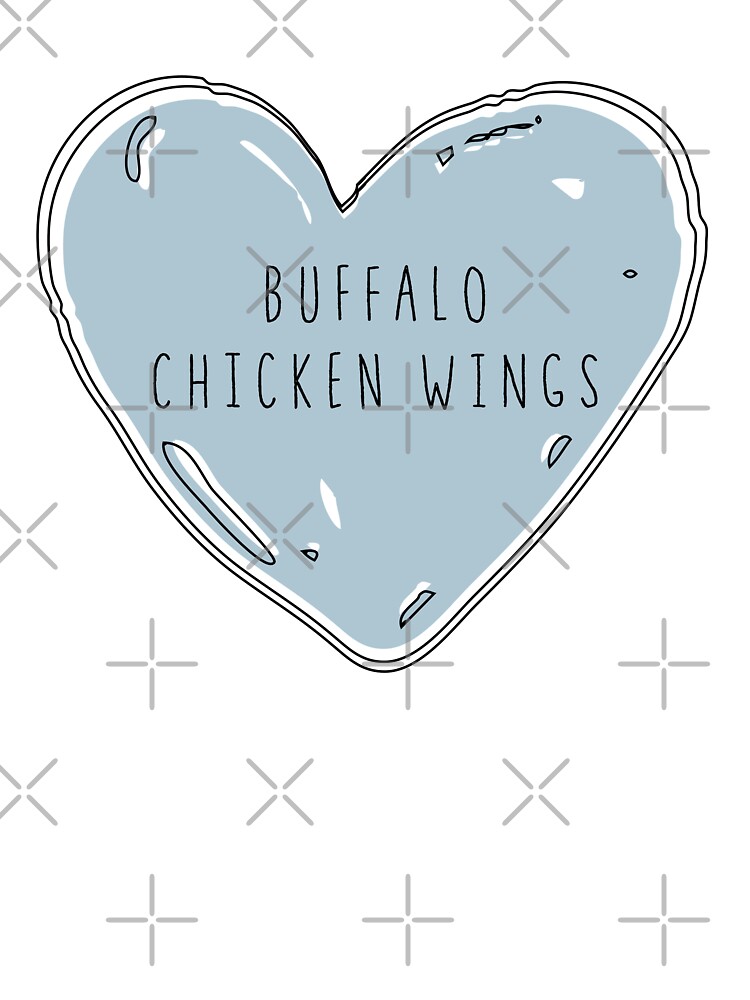 I Love Buffalo Wings Shirt - Blue - The National Buffalo Chicken