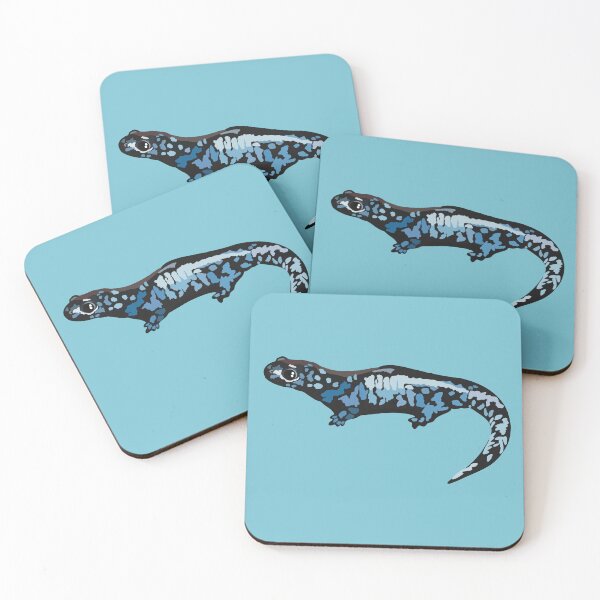 Item preview, B is for Blue Spotted Salamander,Blue Spotted Salamander – Vibrant Woodland Amphibian Illustration designed and sold by PrettylittlepastelUk.
