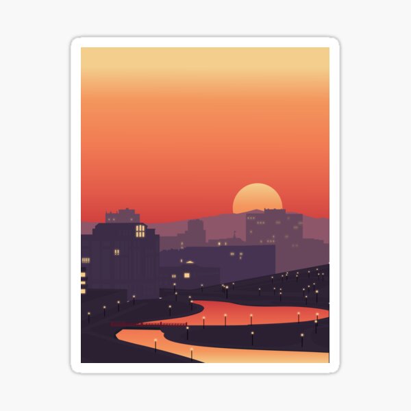 Sunset City - Huntsville Alabama Sticker
