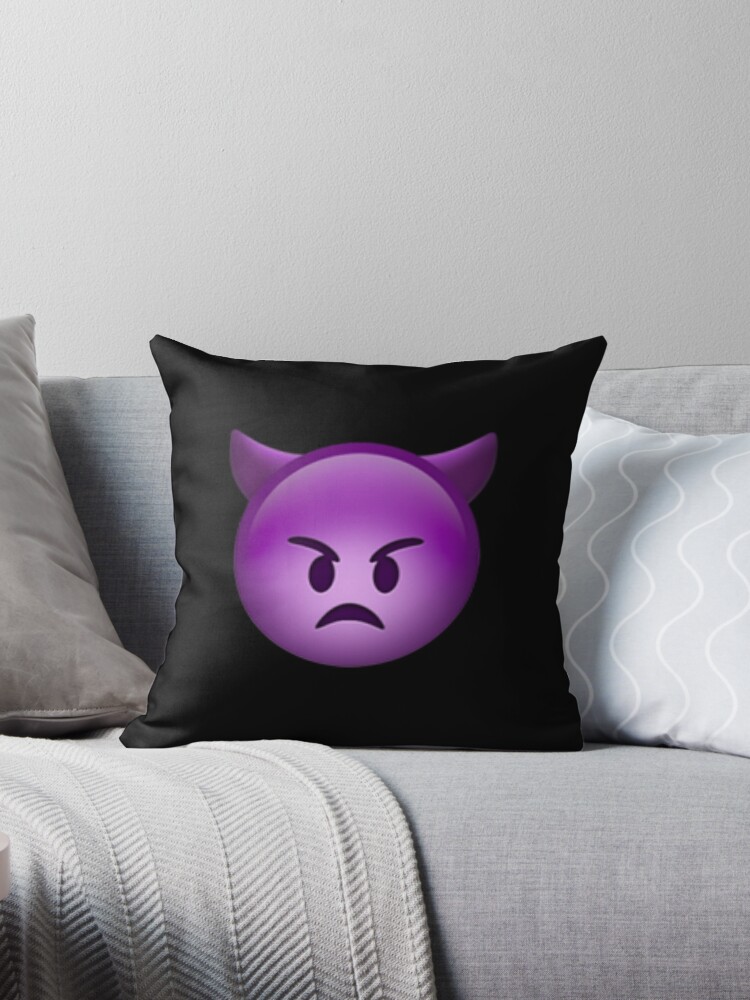 Angry on sale emoji pillow