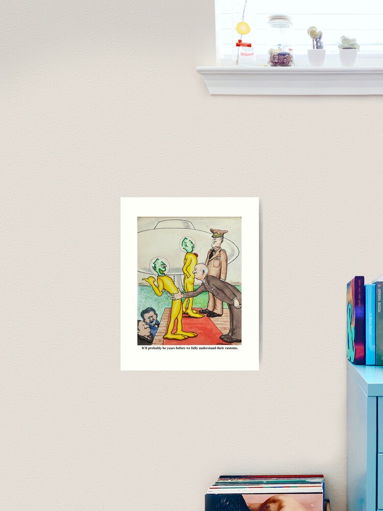Thumbnail 2 of 3, Art Print, Water Color Cartoon with Caption designed and sold by FineDayAcademy.