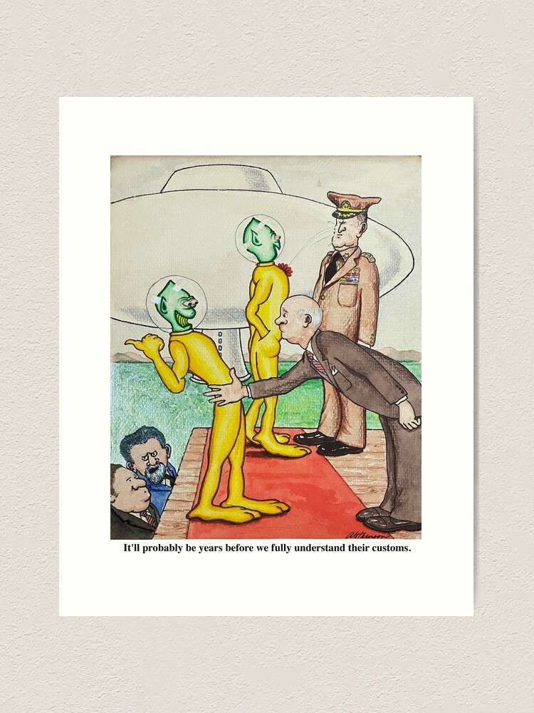 Thumbnail 1 of 3, Art Print, Water Color Cartoon with Caption designed and sold by FineDayAcademy.