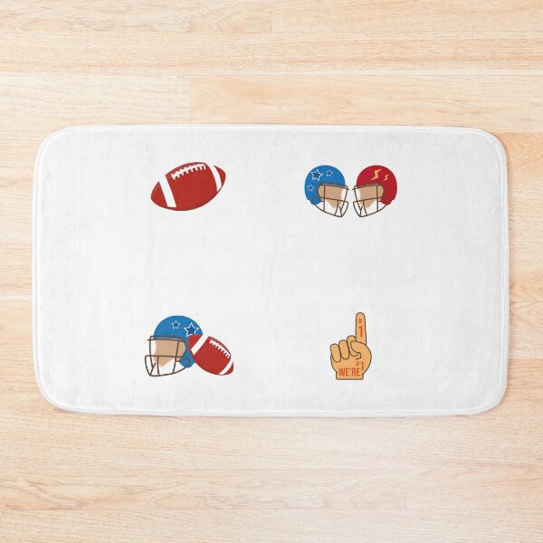 Item preview, Football stickers in red and blue designed and sold by Martapp.