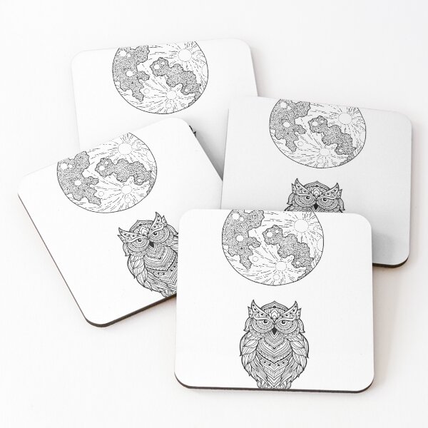 Item preview, A Cat And An Owl under the moon designed and sold by samirou99.