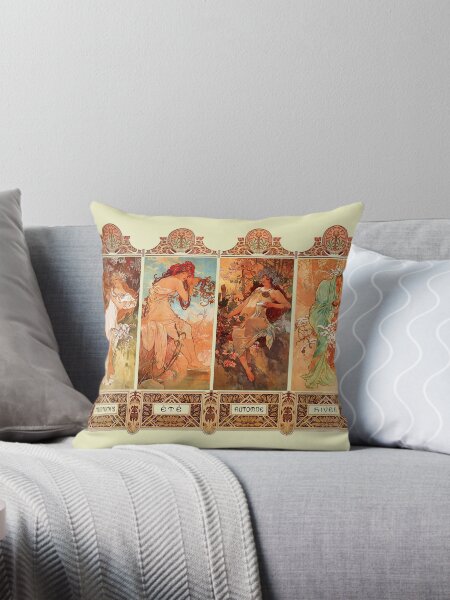 Item preview, Alphonse Mucha Four Seasons Art Nouveau designed and sold by JoolyA.