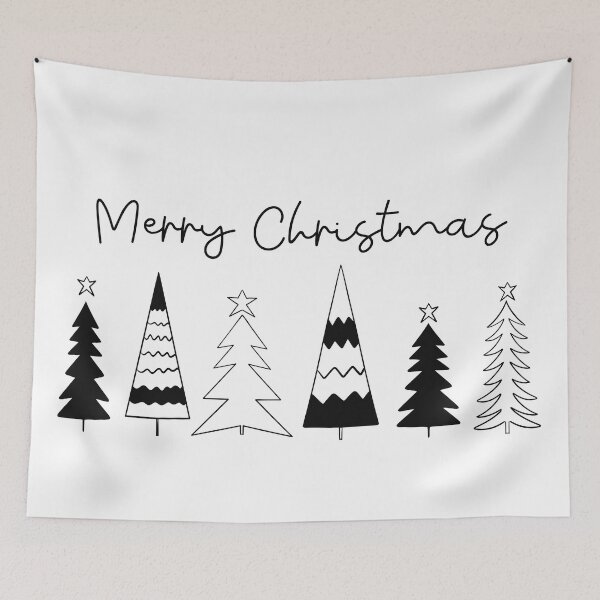 Item preview, Cute Merry Christmas trees - minimalist trees Christmas design designed and sold by Inktown.
