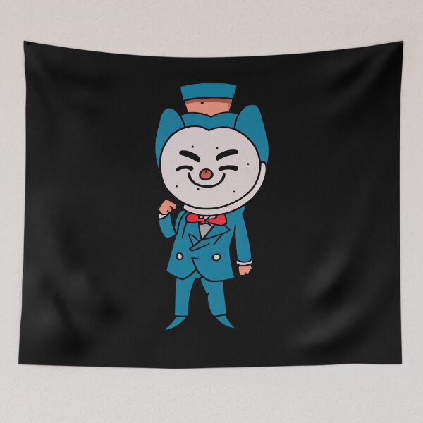 Item preview, Buffoon with clock face and elegant suit  designed and sold by omakamattiia.