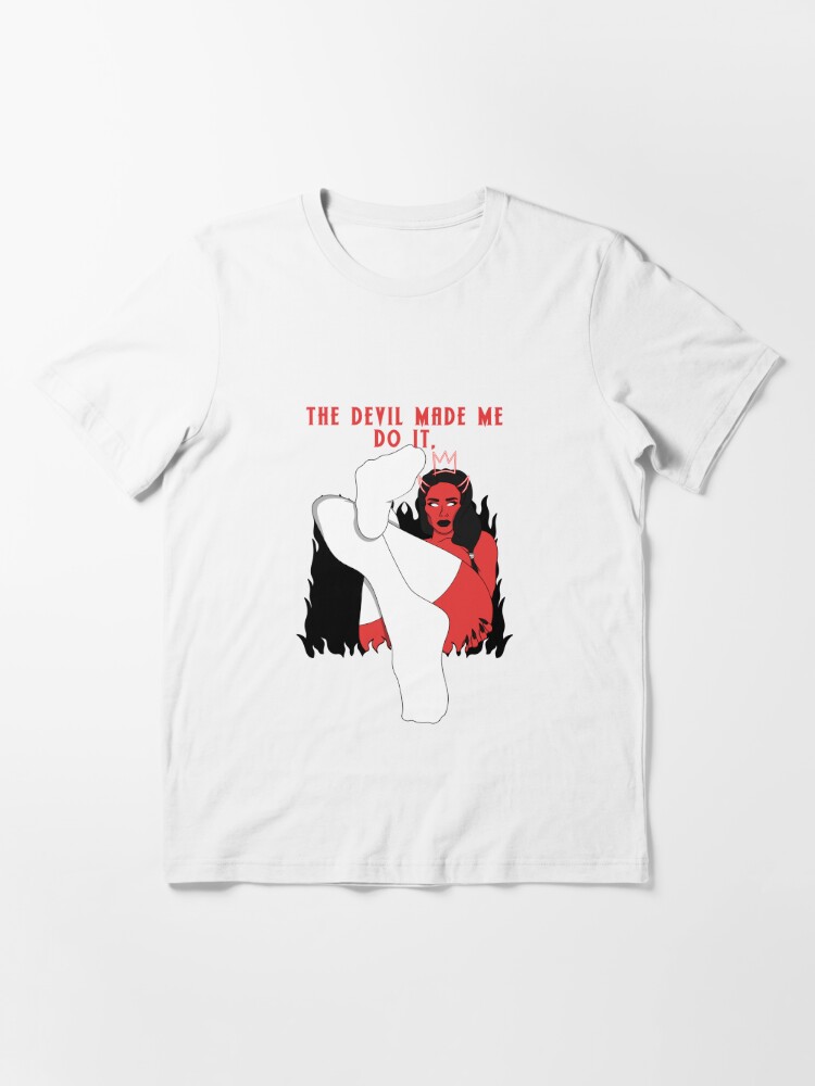 The Devil Made Me Do It Sexy Demon Girl Illustration Essential T