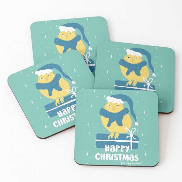 Item preview, Happy Christmas - Grumpy Edition -  Owls Greetings collection - GYB designed and sold by MaddaMom.