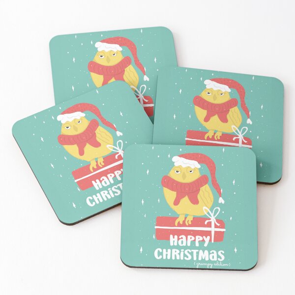 Item preview, Happy Christmas - Grumpy Edition -  Owls Greetings collection - GYR designed and sold by MaddaMom.
