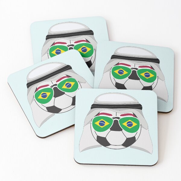 Item preview, Brazil Flag inside Sunglasses on a Soccer ball Wearing a Keffiyeh designed and sold by Dexter Freeman.