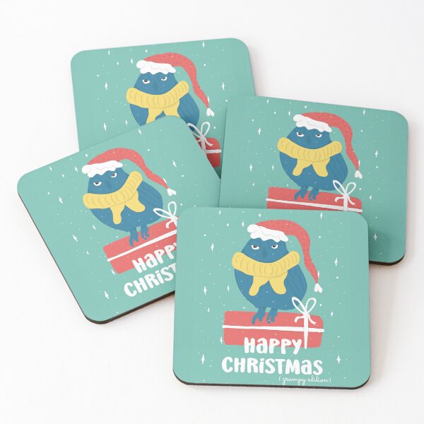 Item preview, Happy Christmas - Grumpy Edition -  Owls Greetings collection - GBR designed and sold by MaddaMom.