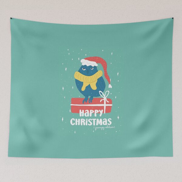 Item preview, Happy Christmas - Grumpy Edition -  Owls Greetings collection - GBR designed and sold by MaddaMom.