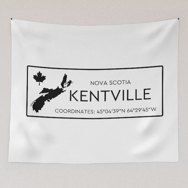 Item preview, Kentville Nova Scotia Canada Atlantic Canada Coordinates designed and sold by CraftwithNadia.
