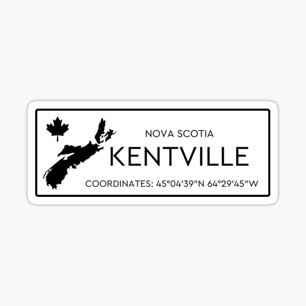 Item preview, Kentville Nova Scotia Canada Atlantic Canada Coordinates designed and sold by CraftwithNadia.