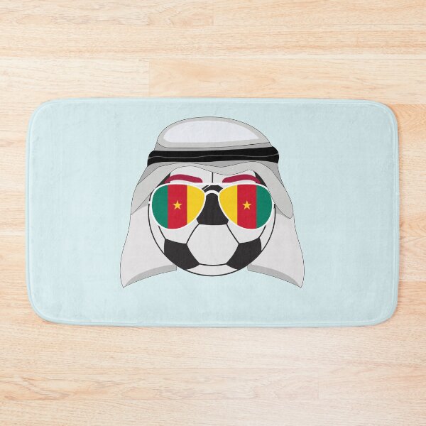 Item preview, Cameroon Flag inside Sunglasses on a Soccer ball Wearing a Keffiyeh designed and sold by Dexter Freeman.