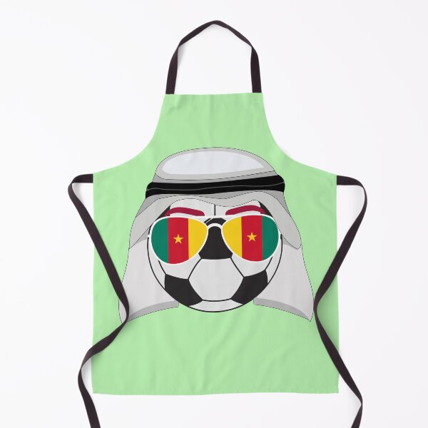 Item preview, Cameroon Flag inside Sunglasses on a Soccer ball Wearing a Keffiyeh designed and sold by Dexter Freeman.