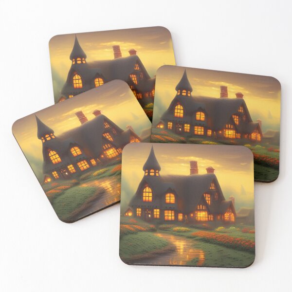 Item preview, Cute Cosy Fantasy Cottage after the Rain designed and sold by DreamyEscapism.