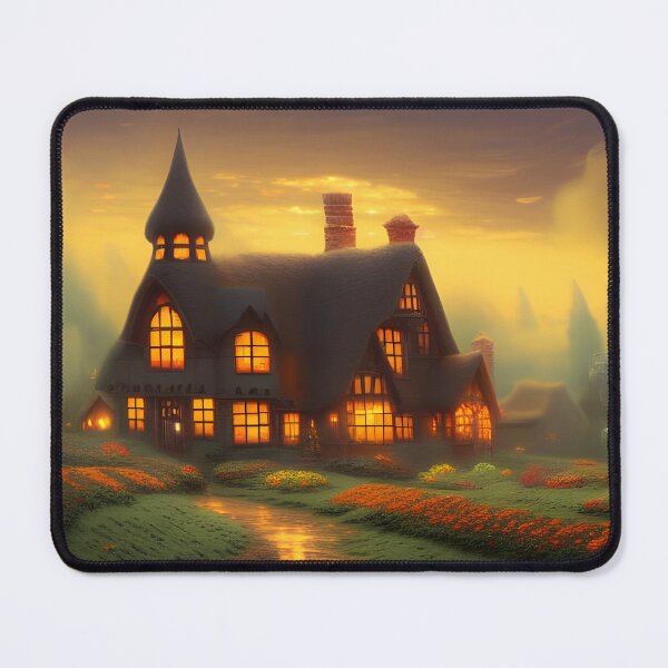 Item preview, Cute Cosy Fantasy Cottage after the Rain designed and sold by DreamyEscapism.