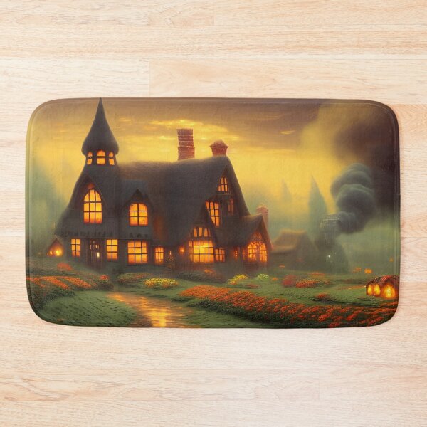 Item preview, Cute Cosy Fantasy Cottage after the Rain designed and sold by DreamyEscapism.