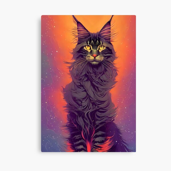 Maine-Coon-Katze Leinwanddruck