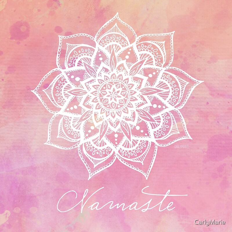 quot namaste rose quartz quot art prints by carlymarie redbubble quot namaste rose quartz quot art prints by carlymarie redbubble