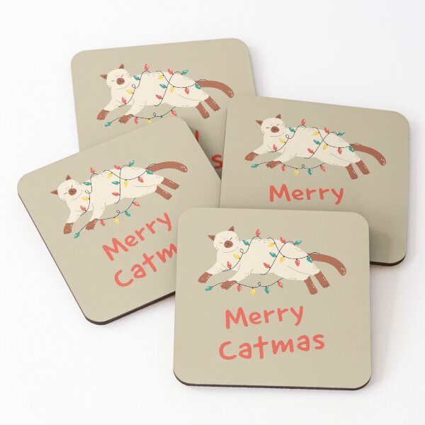 Item preview, Merry Catmas Christmas Cat Funny Cat Pushing Christmas Tree Over designed and sold by HoneyHue.