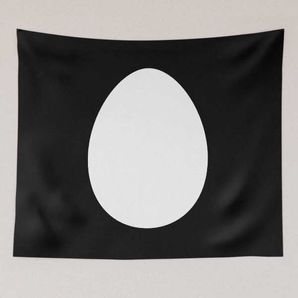 Item preview, Huevo Blanco Sobre Fondo Negro designed and sold by GemsAnatomy.