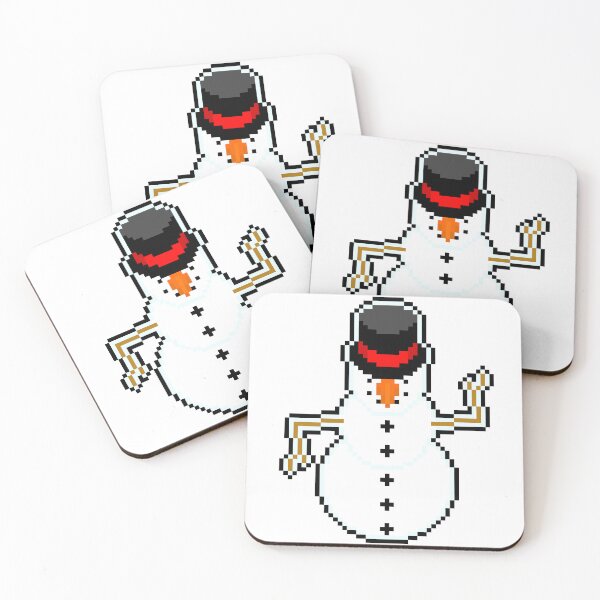 Artikelvorschau, Cooler Retro-Pixel-Schneemann mit Karottennase und Zylinder entworfen und verkauft von JukkArt.