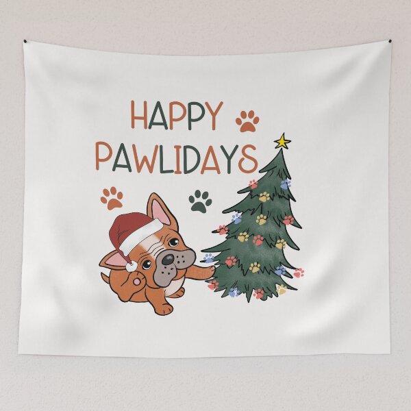 Item preview, Happy Pawlidays Cute Dog designed and sold by HappyLifeCreate.