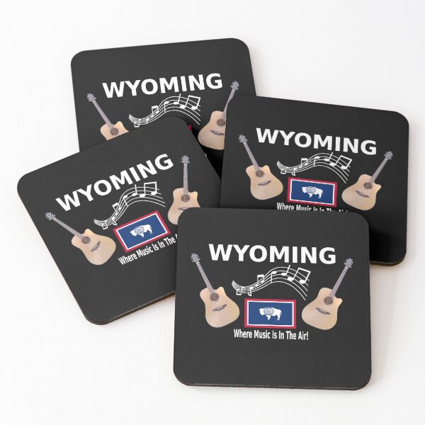 Artikelvorschau, Wyoming-Akustikgitarren-Shirt entworfen und verkauft von GuitarNuts.