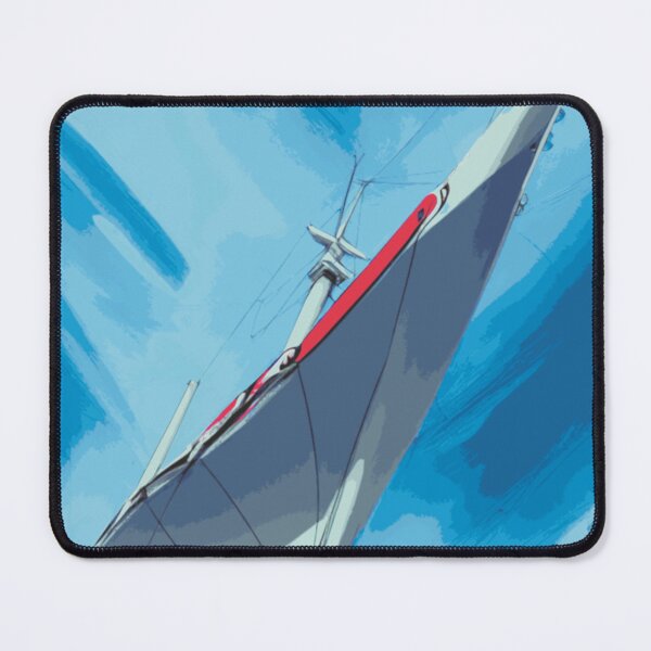 Item preview, Abstract Sailboat Sailing Blue with Red Accent designed and sold by Nonshape.