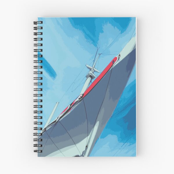 Item preview, Abstract Sailboat Sailing Blue with Red Accent designed and sold by Nonshape.