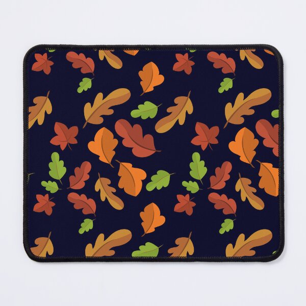 Item preview, Fall leaves pattern on midnight blue background designed and sold by DesignsByMadiha.