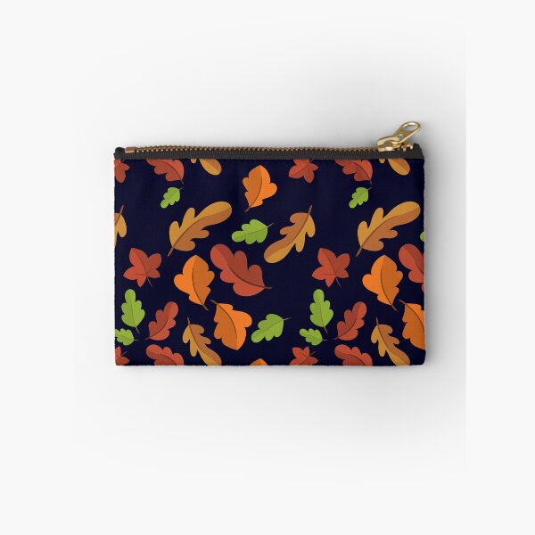 Item preview, Fall leaves pattern on midnight blue background designed and sold by DesignsByMadiha.