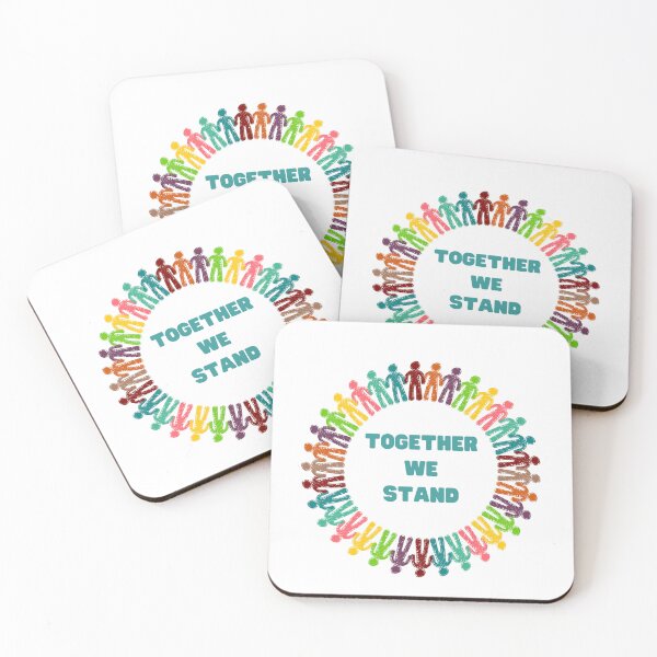 Item preview, Together we stand-colorful human chain stickers designed and sold by ZoesAttic.