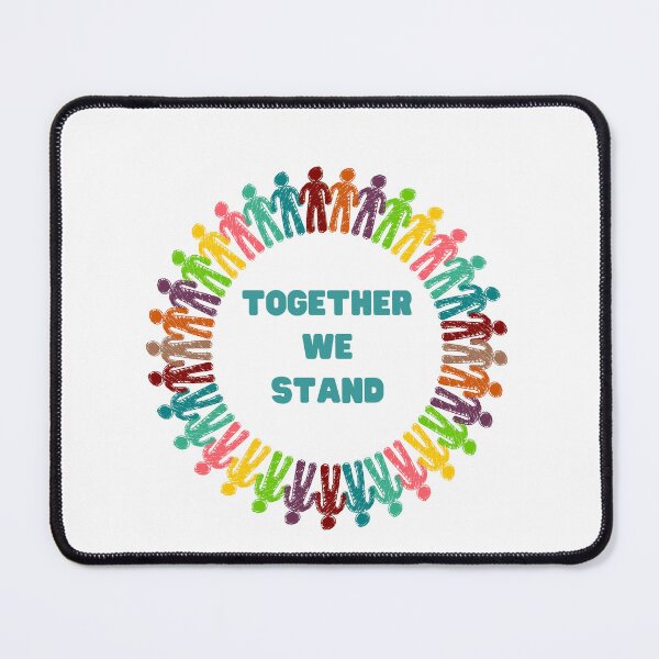 Item preview, Together we stand-colorful human chain stickers designed and sold by ZoesAttic.